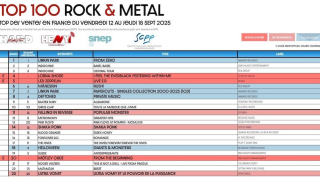 TOP 100 ROCK & METAL Top des ventes en France du 12 au 18 septembre 2025