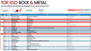 TOP 100 ROCK & METAL Top des ventes en France du 19 au 25 septembre 2025