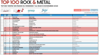 TOP 100 ROCK & METAL Top des ventes en France du 7 au 13 novembre 2025