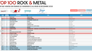 TOP 100 ROCK & METAL Top des ventes en France du 12 au 18 décembre 2025