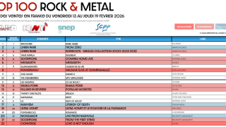 TOP 100 ROCK & METAL Top des ventes en France du 13 au 19 février 2026