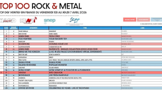 TOP 100 ROCK & METAL Top des ventes en France du 1er au 7 mai 2026