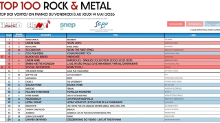 TOP 100 ROCK & METAL Top des ventes en France du 1er au 7 mai 2026