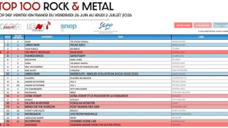 TOP 100 ROCK & METAL Top des ventes en France du 26 juin au 2 juillet 2026