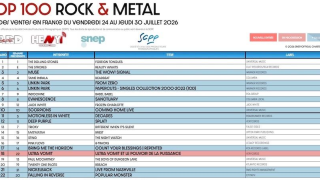 TOP 100 ROCK & METAL Top des ventes en France du 24 au 30 juillet 2026