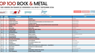 TOP 100 ROCK & METAL Top des ventes en France du 11 au 17 septembre 2026
