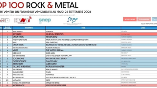 TOP 100 ROCK & METAL Top des ventes en France du 18 au 24 septembre 2026